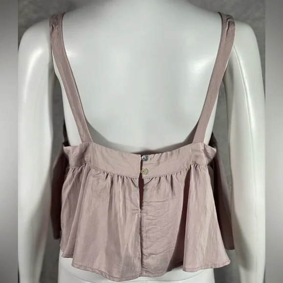 Hommage Pale Lavender Flowy Tank Top Crop - Picture 6 of 8